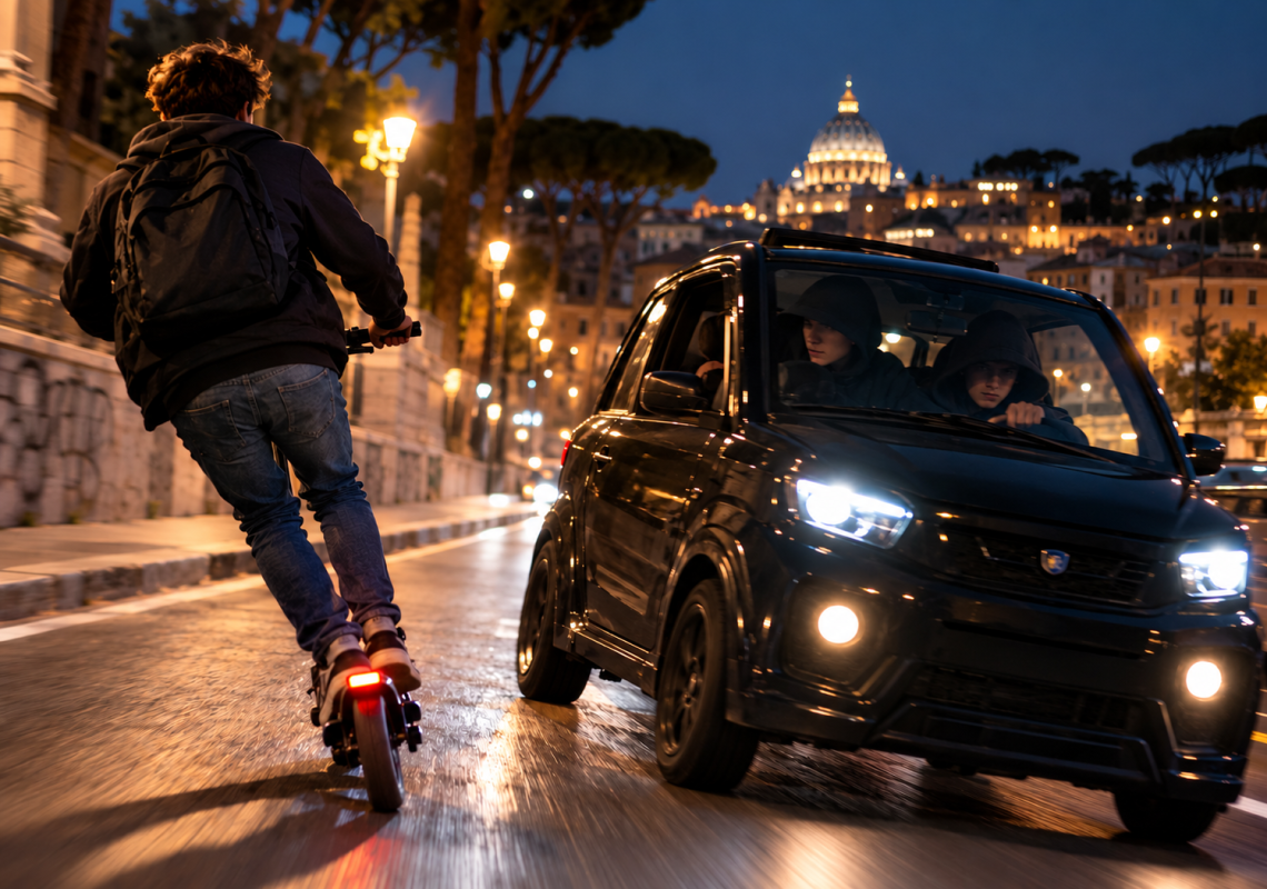 Sai cosa fanno i tuoi figli quando sono fuori casa? Il caso della microcar a Roma